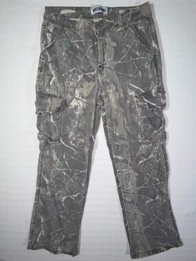 Disclosure Womens Camo Cargo Straight Leg Pant Size 29 Y2K Stretch Lightweight